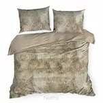 Pościel satynowa 160x200 SPRING 77 jasny brąz beż z wzorem marmurkowym z kolekcji Classic - 6