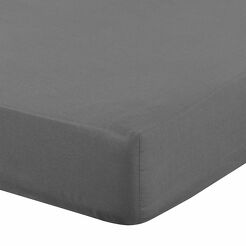 Prześcieradło z bawełny renforce z gumką 160x200 stalowe BASIC