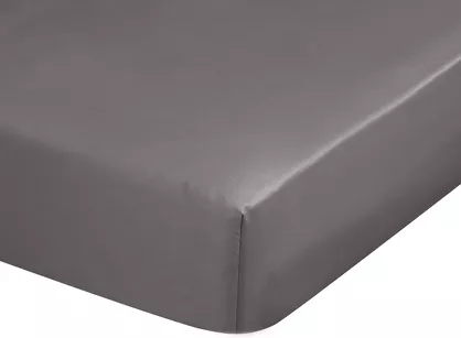 Prześcieradło z satyny bawełnianej z gumką DINA popielate 100x200 z kolekcji Diva Line