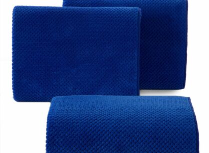 Ręcznik szybkoschnący 70x140 ZOE 1 granatowy z mikrofibry o ryżowej strukturze