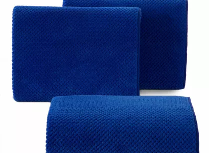 Ręcznik szybkoschnący 70x140 ZOE 1 granatowy z mikrofibry o ryżowej strukturze