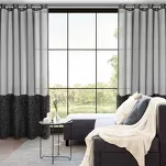 Firana na przelotkach 140x250 MARION czarna z aplikacją - 8