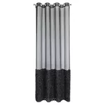 Firana na przelotkach 140x250 MARION czarna z aplikacją - 7