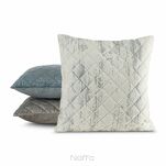 Poszewka welwetowa 45x45 BLINK 44 beżowa pikowana z szampańskim przecieranym wzorem marmurkowym - 3