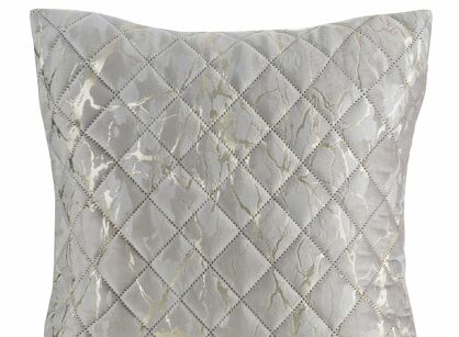 Poszewka welwetowa 45x45 BLINK 44 beżowa pikowana z szampańskim przecieranym wzorem marmurkowym