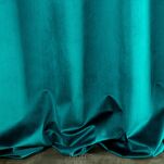 Zasłona na przelotkach 140x250 SAMANTA welwetowa turkusowa o subtelnym połysku - 5