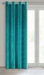 Zasłona na przelotkach 140x250 SAMANTA welwetowa turkusowa o subtelnym połysku - 8
