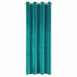 Zasłona na przelotkach 140x250 SAMANTA welwetowa turkusowa o subtelnym połysku - 9