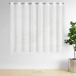 Firana na przelotkach 400x150 LUCY biała z gładkiego woalu - 10