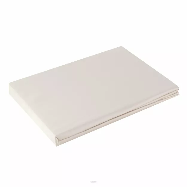 Prześcieradło satyna bawełniana bez gumki NOVA 1 beżowe 220x210