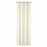 Zasłona na przelotkach 140x250 RITA jednokolorowa kremowa z miękkiej tkaniny - 7