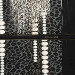 Pościel z makosatyny 160x200 EVA 22 Eva Minge jasnobrązowa z wzorem zwierzęcym panterki i napisami z kolekcji Premium - 5