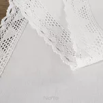 Obrus 140x180 NATALY biały zdobiony koronką - 3