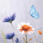 Pościel flanelowa 160x200 31512/2 szara w kolorowe kwiaty - 6