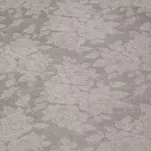 Obrus fi 150 INES 6 jasny srebrny w subtelne różyczki ze srebrną nicią z kolecji Diva Line - 2