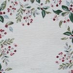 Bieżnik świąteczny 45x140 1313 gobelinowy z szenili naturalny zielony wzór świąteczny - 2