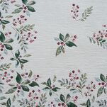 Bieżnik świąteczny 45x140 1313 gobelinowy z szenili naturalny zielony wzór świąteczny - 3