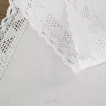 Obrus 140x260 NATALY biały zdobiony koronką - 2