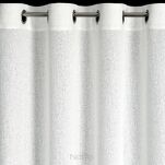 Zasłona na przelotkach 140x250 ESSI biała w stylu eko z błyszczącą nicią - 4