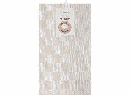Komplet ścierek kuchennych 2x50x70 MAURO beżowe w kratkę z bawełny