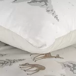 Pościel świąteczna 140x200 FAWN biało beżowa wzór sarenek z bawełny renforce - 5