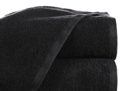 Ręcznik bawełniany 50x90 GŁADKI 2 jednokolorowy czarny
