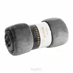 Koc na fotel jednokolorowy 70x160 TEDY stalowy imitujący buklę - 5