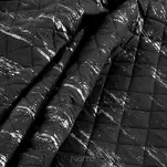 Narzuta z mikrofibry 220x240 BLINK 1 czarna pikowana ze srebrnym przecieranym wzorem Design 91 - 3