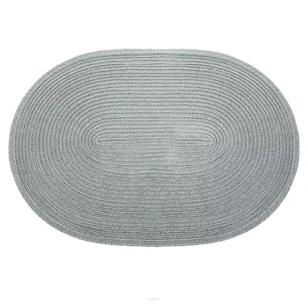 Podkładka dekoracyjna 30x45 JUDY 2 popielata owalna pleciona