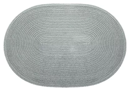 Podkładka dekoracyjna 30x45 JUDY 2 popielata owalna pleciona