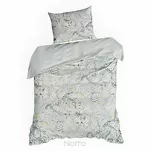 Pościel satynowa 160x200 SPRING 72 popielata beżowa z wzorem delikatnych kwiatków z kolekcji Classic - 5