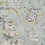 Pościel satynowa 160x200 SPRING 72 popielata beżowa z wzorem delikatnych kwiatków z kolekcji Classic - 3