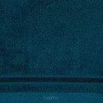 Ręcznik bawełniany 100x150 ABBIE turkusowy z żakardową błyszczącą bordiurą w pasy z delikatną krateczką - 4