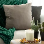 Poszewka jednokolorowa 45x45 GARDEN jasny beż na taras wodoodporna - 3