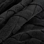 Koc 200x220 CARO czarny puszysty typu flano z wytłaczanym wzorem Design 91 - 3