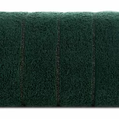 Ręcznik bawełniany 50x90 DALI ciemna zieleń gładki z subtelną bordiurą z błyszczącą nicią
