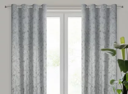 Zasłona na przelotkach 140x250 KORNELIA welwetowa srebrna złocisty marmurkowy nadruk