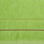 Ręcznik 30x50 SUZI jasna zieleń z kontrastującą stebnowaną bordiurą w delikatne paseczki 500 g/m2 - 2
