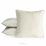 Poszewka welwetowa 45x45 VELVET 147A jednokolorowa kremowa obszyta lamówką - 3