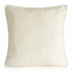 Poszewka welwetowa 45x45 VELVET 147A jednokolorowa kremowa obszyta lamówką