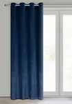 Zasłona na przelotkach 140x250 ARIADNA welwetowa granatowa zdobiona diamencikami - 7