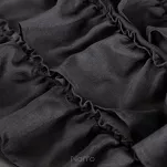 Firana na taśmie 140x250 DANI 1 czarna z etaminy zdobiona w dolnej części falbanami - 2