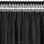 Firana na taśmie 140x250 DANI 1 czarna z etaminy zdobiona w dolnej części falbanami - 9