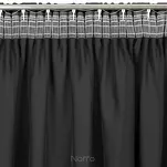 Firana na taśmie 140x250 DANI 1 czarna z etaminy zdobiona w dolnej części falbanami - 10