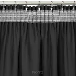 Firana na taśmie 140x250 DANI 1 czarna z etaminy zdobiona w dolnej części falbanami - 11