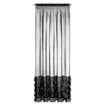 Firana na taśmie 140x250 DANI 1 czarna z etaminy zdobiona w dolnej części falbanami - 7