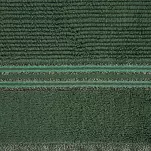 Ręcznik 50x90 FILON ciemna zieleń zdobiony bordiurą w prążki z połyskującą srebrną nicią - 2