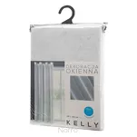 Firana na przelotkach 140x250 KELLY biała o strukturze delikatnego deszczyku z błyszczącą srebrną nicią - 15