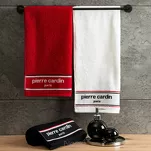 Ręcznik KARL 50x90 KARL Pierre Cardin czerwony zdobiony kontrastową bordiurą z napisami Pierre Cardin - 4