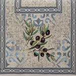 Bieżnik gobelinowy 40x100 4094 naturalny niebieski gałązka oliwna - 3